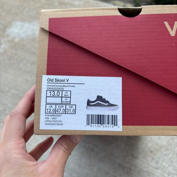 Vans Old Skool V Suede/Canvas Black/White Skate Shoes Sneakers Men's Size 13 - Picture 12 of 12